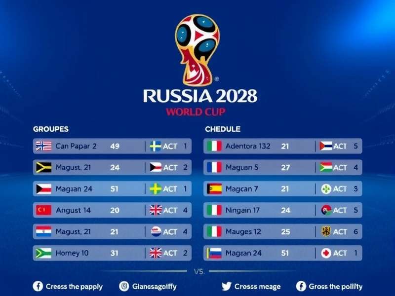 2022 World Cup Groups Visual Schedule with all 32 teams
