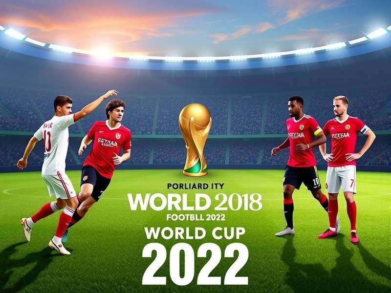 Qatar 2022 World Cup Stadium at Night