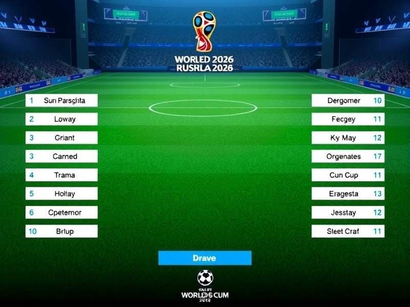 FIFA World Cup draw ceremony with balls and representatives