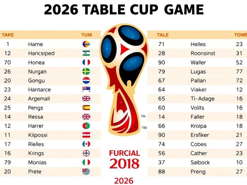 2026 FIFA World Cup tournament concept with trophy and stadium lights
