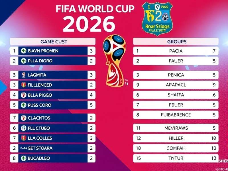 2026 FIFA World Cup Groups Visual Map showing teams across North America