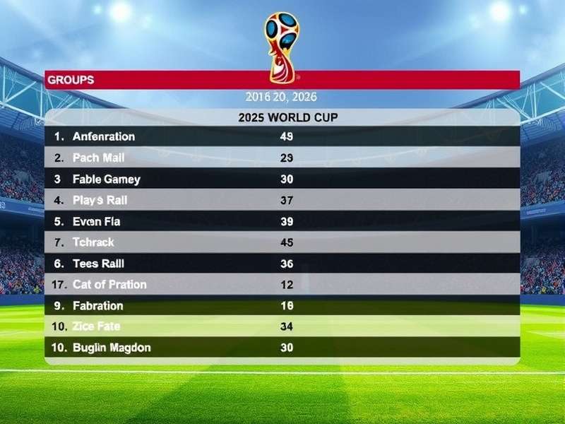 Visual representation of the 2026 FIFA World Cup groups and stadiums across North America