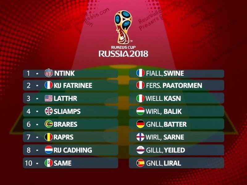 2018 FIFA World Cup Russia Groups Visualization with all teams and flags