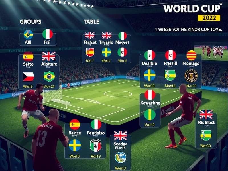 2022 World Cup group stage match in Qatar stadium