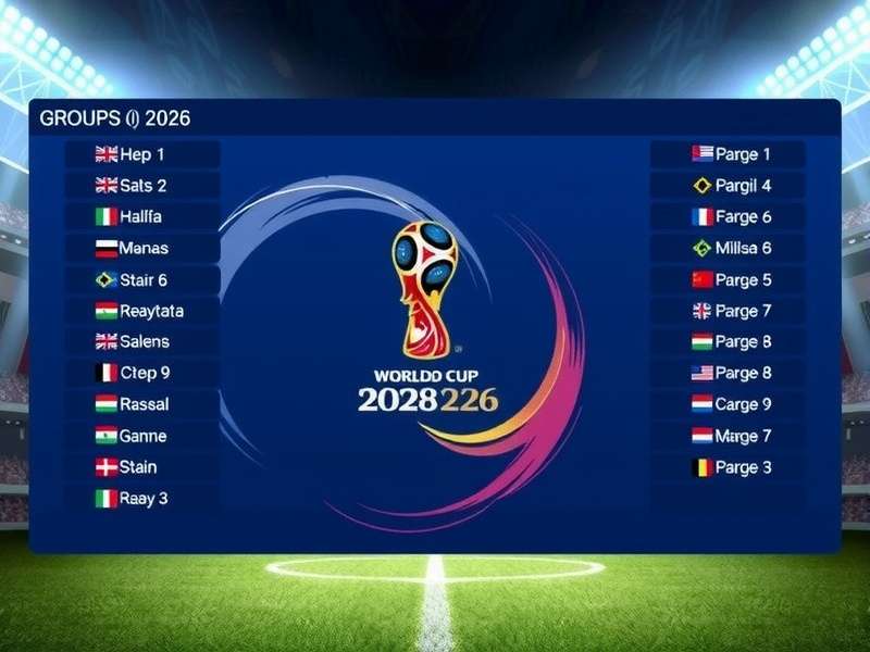 Visual representation of 2026 FIFA World Cup groups and stadiums across North America