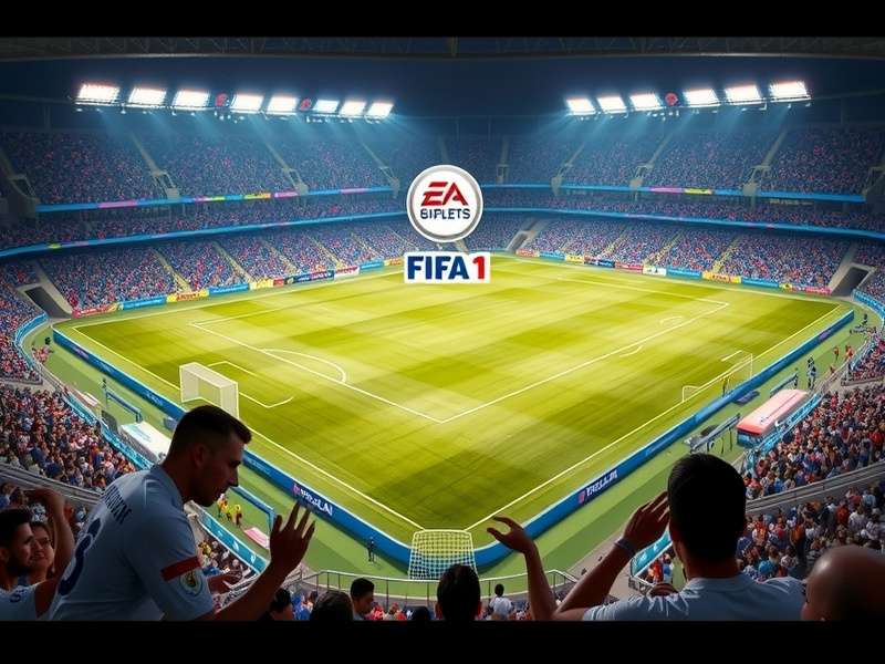 FIFA World Cup Trophy on a football field