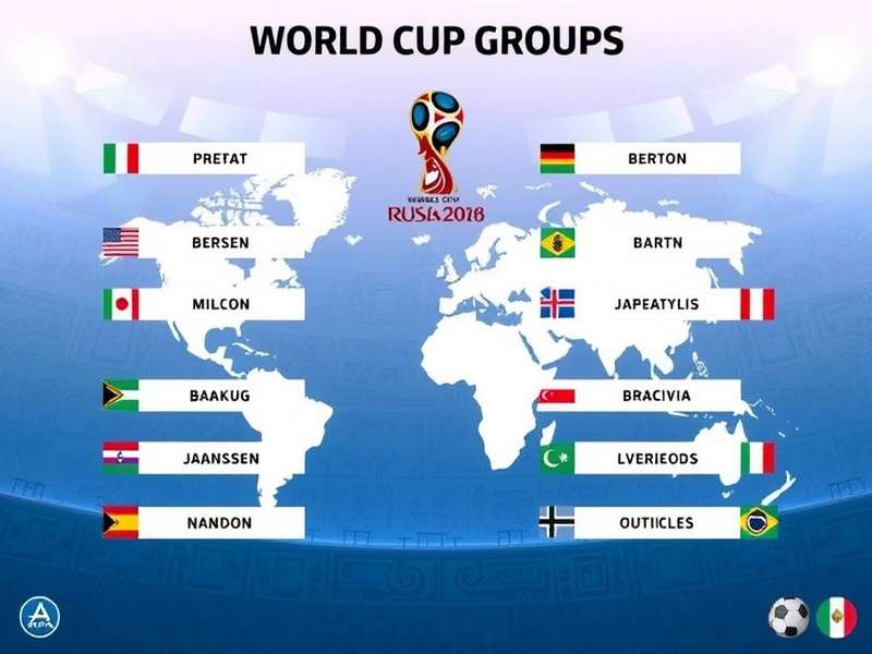 World Cup groups draw ceremony visual representation