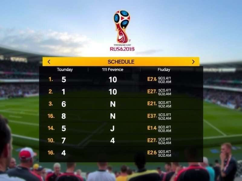 Football stadium with a large calendar overlay showing match dates