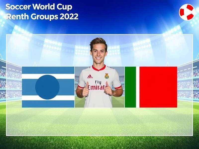 2022 FIFA World Cup Groups visual chart showing all 8 groups with team flags