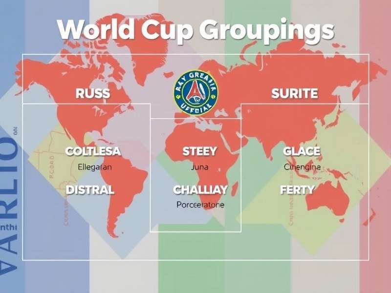 World Cup group stage draw ceremony with teams being selected