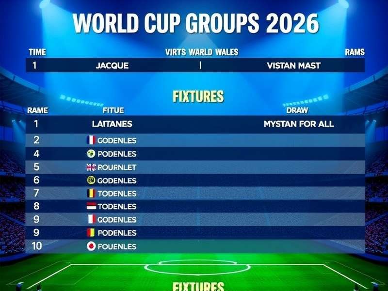 Artistic representation of the 2026 FIFA World Cup draw ceremony