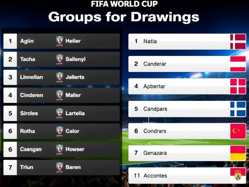 FIFA World Cup Draw Ceremony with officials drawing teams from pots