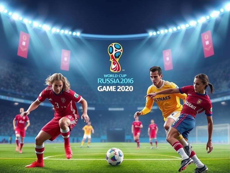 Intense World Cup match between two strong national teams