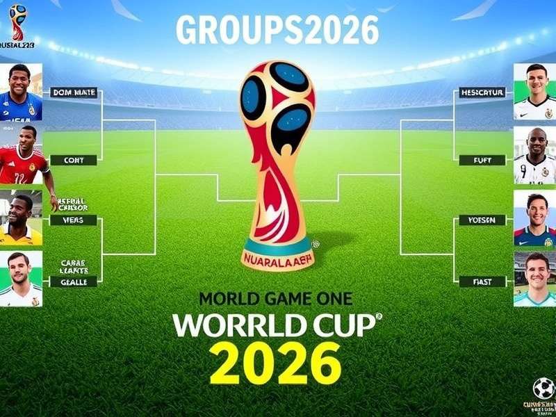 FIFA World Cup Trophy on football pitch