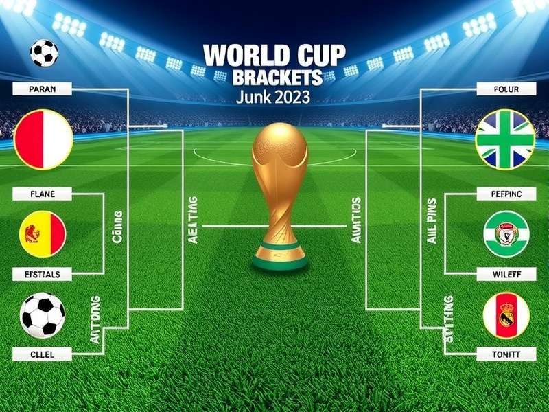 World Cup bracket visualization showing knockout stages