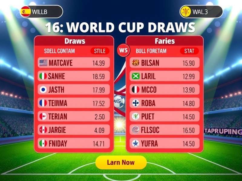 FIFA World Cup draw ceremony with officials placing balls into pots