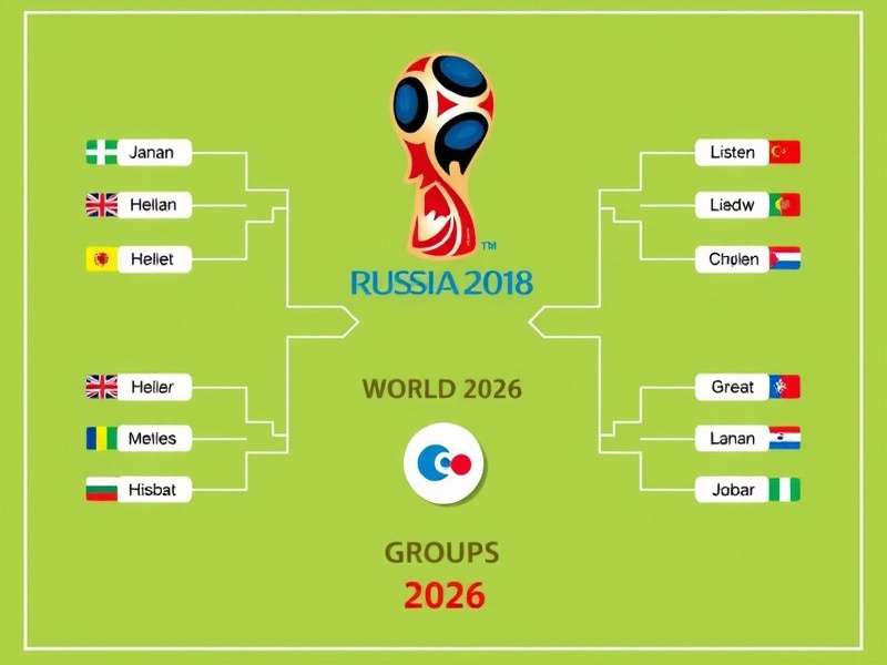 Visual representation of a World Cup groups bracket and calendar layout