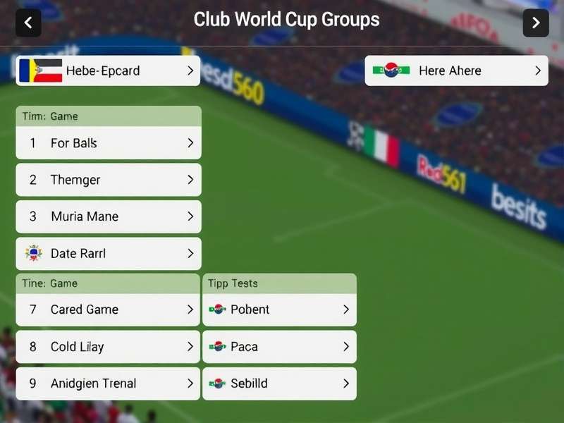 2025 Club World Cup Groups and Fixtures Schedule Visual
