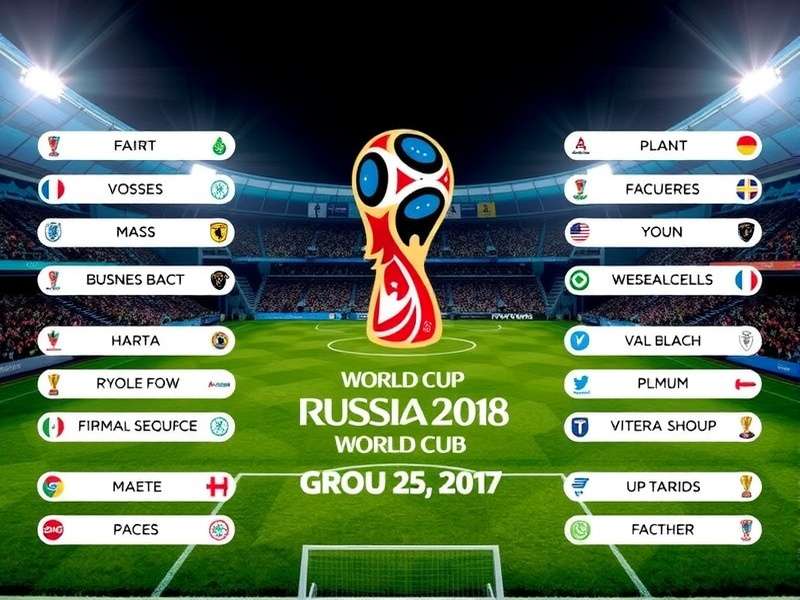 Official FIFA World Cup draw ceremony with pots on stage