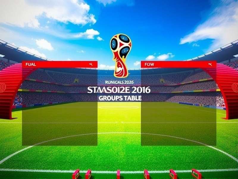 2026 FIFA World Cup Groups Table Fixtures visualization showing 48 teams across 16 groups hosted by USA, Canada and Mexico