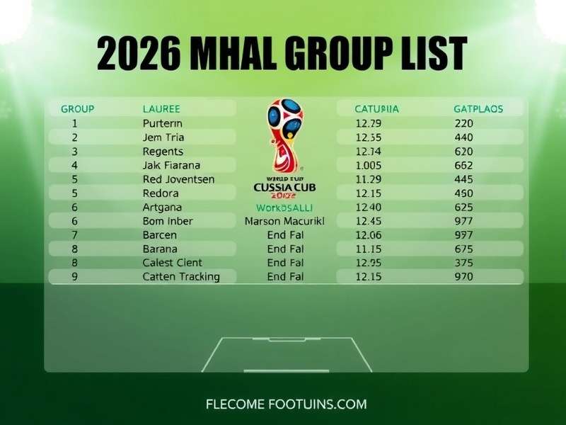 2026 World Cup Groups List – 48 teams, 16 groups, hosted across USA, Canada and Mexico