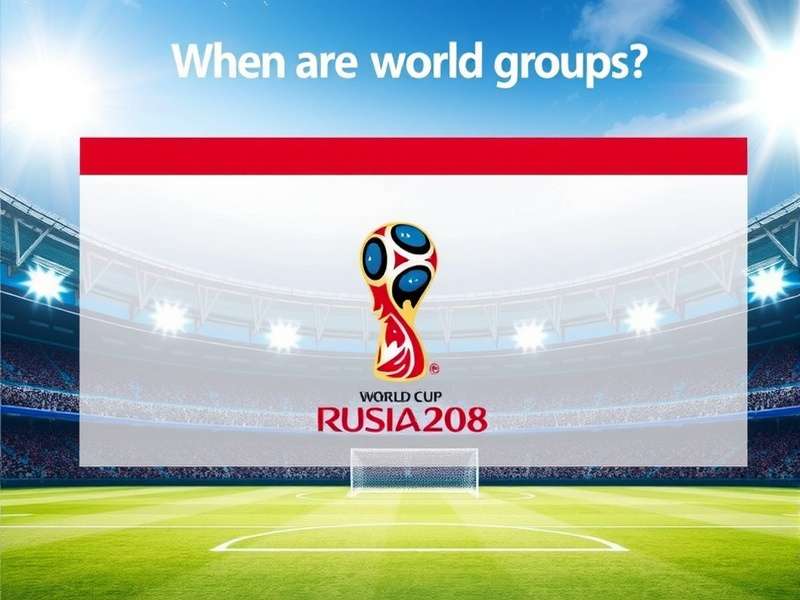 World Cup groups announcement ceremony with FIFA officials and trophy