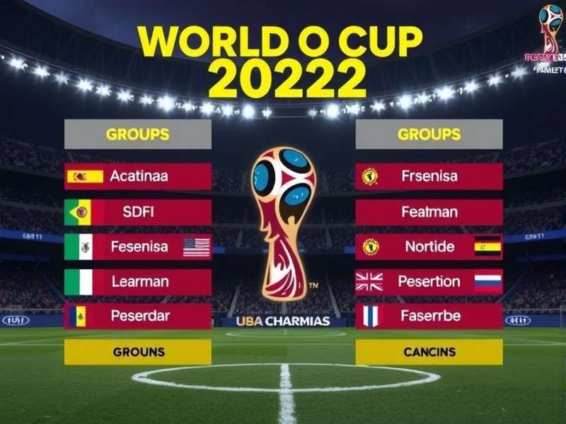 World Cup Groups 2022 - Qatar FIFA World Cup Group Stage Overview with all 8 groups A to H