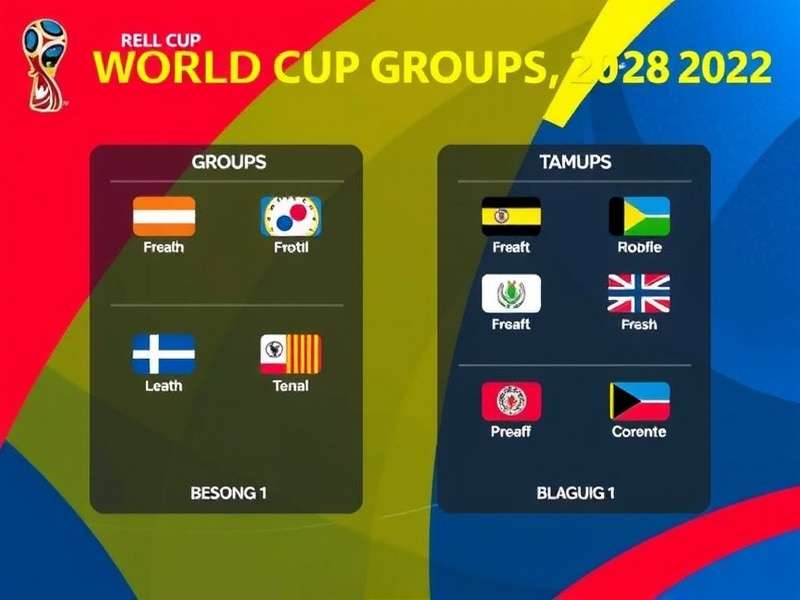 World Cup 2022 groups overview with all 32 football teams competing in Qatar