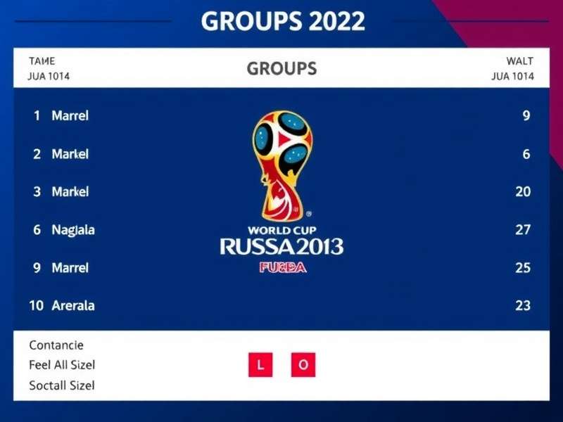 World Cup 2022 groups overview with stadium and football