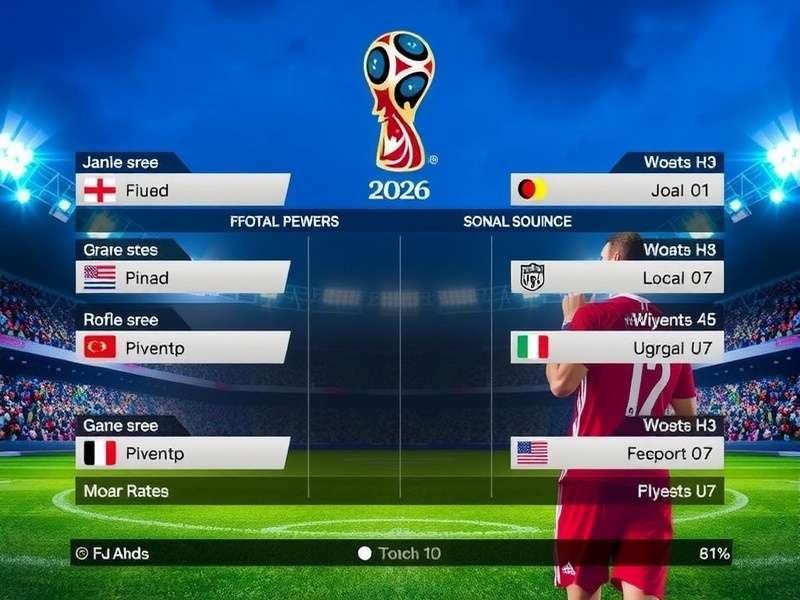 2026 FIFA World Cup group stage draw concept with football and flags