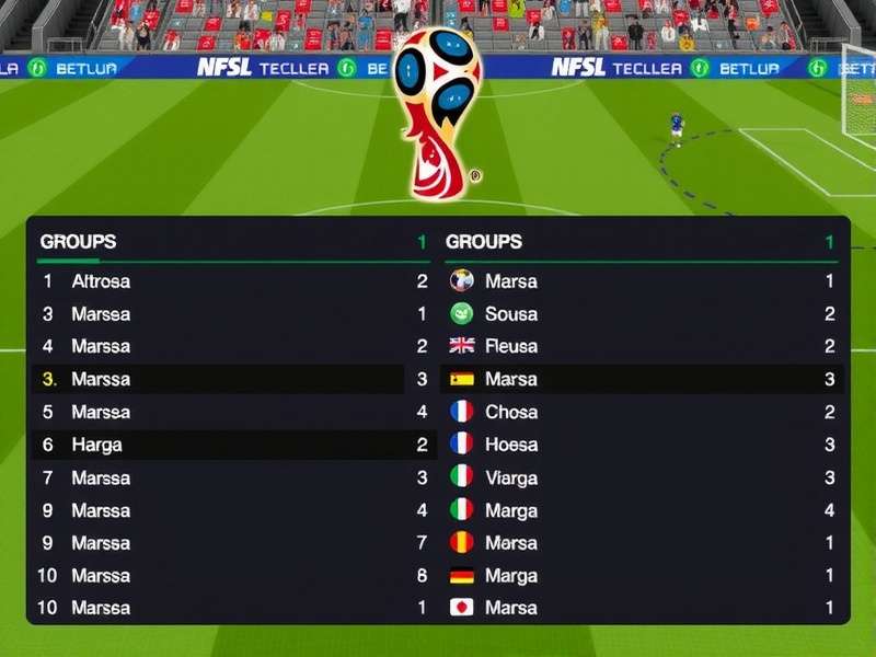 World Cup 2026 stadium concept with flags of USA, Canada and Mexico
